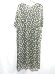 ◇ ⊂ COMME CA ISM コムサイズム シフォン 半袖 ロング ワンピース サイズ11 ブラック系 レディース E  【1412260013901】