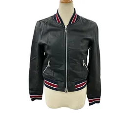 美品 L ラブレス ラムレザー ライダースジャケット スタンドカラー ロゴ 総柄 958_241210_01.jpg