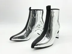未使用 UNITED NUDE ユナイテッド ヌード 35 シルバー Lucid Molten Midショートブーツのサムネイル