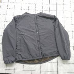 ◇ ⊇ CONVERSE コンバース 防寒性良好 長袖 ノーカラーウールダウンジャケット サイズM グレー系 レディース E 【1508260029261】