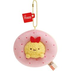 【新着商品】サンエックス すみっコぐらしミスドコラボ ぶらさげぬいぐるみ えびふらいのしっぽ ストロベリーリング MO49001