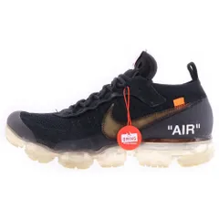 NIKE (ナイキ) ×OFF-WHITE THE 10 AIR VAPORMAX FK オフホワイト ザテン エアヴェイパーマックス フライニット ローカットスニーカー ブラック US9.5/27.5cm AA3831-002