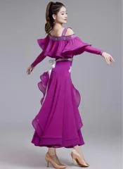 新品 未使用  新作 発表会　ダンスパーティーにも最適！スタンダードドレス　胸パッド付き♪ 練習着にも 社交ダンスドレス ラテンダンス衣装 レッスンウェア ステージ衣装