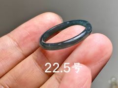 L13-112 氷糯種 煙灰〜黒翡翠 22.5号 グアテマラ産 A貨 本翡翠 くりぬき リング
