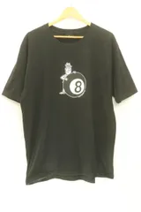 【中古】 STUSSY メンズTシャツ L Behind The 8 Ball Tee STUSSY L 黒 ブラック プリント