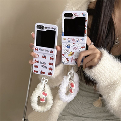 zflip6ケース ストラップ付き ハードケース 可愛い zflip5ケース zflip4ケース z