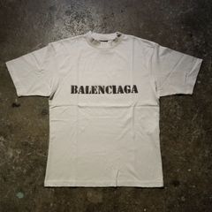 BALENCIAGA 24ss STENCIL TYPE Tシャツ XS バレンシアガ ステンシルタイプ ダメージ加工 764235TQVA33307