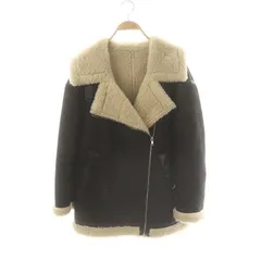 ムルーア MURUA ルーズフェイクムートン ジャケット コート 1 S 黒 ブラック /KO ■OS