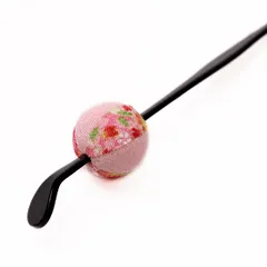 髪飾り 成人式 振袖 前撮り 袴 花 浴衣 夏祭り 花火大会 ピンク 薄ピンク 玉かんざし 一本差し ちりめん 和柄 ラメ かんざし No.9-4273