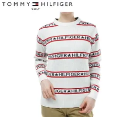 トミーヒルフィガー ゴルフ レディース ロゴストライプ クルーセーター TOMMY HILFIGER GOLF THLA349 ホワイト(00)
