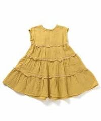 新品　SERAPH（セラフ）ティアードワンピース　100cm 120㎝　ノースリーブ　ワンピース　黄色　カラシ　子供服