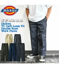 Dickies 黒 28 DICKIES(ディッキーズ) ダブルニー ルーズフィット ワークパンツ 85283 ブルー
