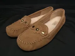 ■新品■未使用■ UGG アグ スエード モカシン スリッポン 表記サイズ 26cm 靴 シューズ レディース ブラウン系 BG9137