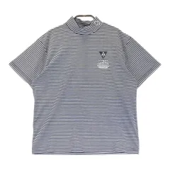 サイズ：0 PEARLY GATES パーリーゲイツ 2024年モデル ハイネック 半袖Tシャツ ボーダー柄 ブラック系 [240101309918]# ゴルフウェア レディース ストスト