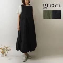＊【green. グリーンドット】裾 バルーン ジャンパースカート ノースリーブ ワンピース (gs43024)レディース セール 春 夏 ゆったり Aライン フレア ロング ナチュラル 服 おしゃれ 30代 40代 50代 60代 体型カバー アウトドア