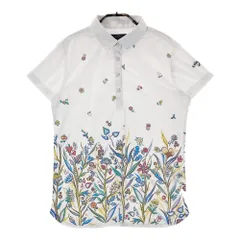 サイズ：L CALLAWAY キャロウェイ  半袖ポロシャツ 花 総柄 ホワイト系 [240101417944] ゴルフウェア レディース ストスト