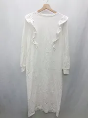 ◇ ⊂ LOWRYS FARM ローリーズファーム 長袖 ロング丈 ワンピース サイズ縦L 横S オフホワイト レディース E  【1502060031875】