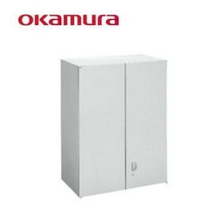 ④オカムラ / okamura　両開き3段書庫（SAシリーズ）F5314Y Z13　業務用　収納棚　書類庫　ローキャビネット