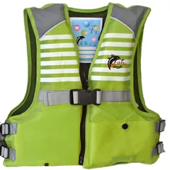 ライフジャケット 子供用 ジュニアフローティングベスト FV-6116n NEW 釣り 川遊び 水遊び用 こども用 ファインジャパン グリーン LL