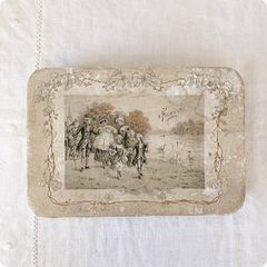フランスアンティーク 天使 ボックス 缶 ディスプレイ ブロカント