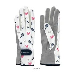 ダンロップ DUNLOP テニス手袋・グローブ レディース テニスグローブ（両手セット）テニスモチーフ柄  (TGG-0561W)