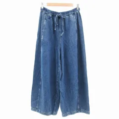 コス COS タグ付き デニムパンツ ジーンズ イージー オーバーサイズ ウォッシュ加工 34 インディゴブルー /AE