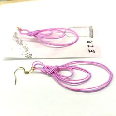 ピアス アクセサリー 水引ピアス みょうが結び ピンク ハンドメイド /工房エールヨコハマ