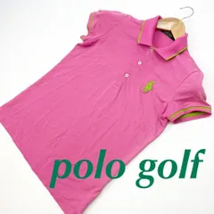 ポロゴルフ ラルフローレン POLO GOLF ポロシャツ レディース XS ピンク × グリーン 半袖 ゴルフ 女性らしいスタイルとカラー♪ ■AD178
