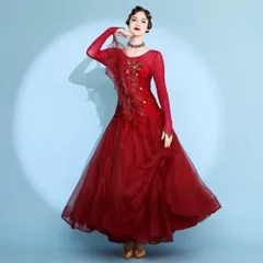 ストーン付きスタンダードドレス?豪華なデザインで発表会・デモ・競技会に最適！