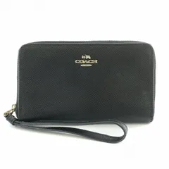 コーチ COACH ロングジップアラウンドウォレット 長財布 二つ折り レザー ラウンドファスナー ロゴ 黒 ブラック F1792-F58053 /BB ■OF