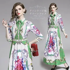 【在庫限り】ワンピース ドレス 花柄 グリーン 貴婦人 パーティードレス 結婚式ドレス 20代　30代 パーティドレス レース 結婚式 ワンピース ウェディングドレス ウエディング ドレス 二次会 花嫁 ブライズメイド ミモレ丈　結婚式 入学式 お呼ばれ