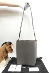 セリーヌ サングルバケット スモール レザー灰 セミショルダーバッグ 未使用@U-AN-5201のサムネイル