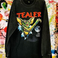 グレムリン ストライプ メンズ ロンＴ 長袖 ダメージ 黒 L XL 秋 冬 新品 新品未使用 レトロ 個性的 奇抜 一点物  オーバーサイズ ゆるだぼ  ヴィンテージリプリント リプリント 古着ファッション 古着コーデ ヴィンテージ 高円寺 渋谷 下北