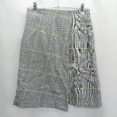 ◇ ⊇ ROPE' ロペ チェック柄 膝丈 台形 スカート サイズ38 グレー系 レディース E  【1409240013679】