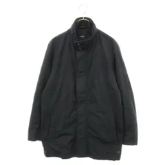 HUGO BOSS (ヒューゴボス) HIGH NECK ZIP UP JACKET ハイネック ジップ ボタン ジャケット コート ブラック COL UMのサムネイル