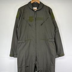 古着 ミリタリー  USA製 長袖つなぎ CWU 27P ジャンプスーツ フライト オールインワン 民間 大きいサイズ 44L  グリーン メンズ