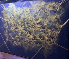 抽象画『noise3』 現代アート モノトーン 灰 宇宙 アクリル絵の具 幾何 