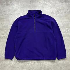 90s エディーバウアー EBTEK ハーフジップ フリース プルオーバー ジャケット サイズ L 紫