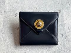 CELINE スターボール Wホック 折財布 ネイビー