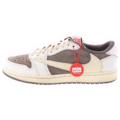 NIKE (ナイキ) ×TRAVIS SCOTT AIR JORDAN 1 LOW OG REVERSE MOCHA トラヴィススコット エアジョーダン1 ローカットスニーカー リバースモカ ブラウン US8.5/26.5cm DM7866-162