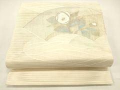 夏の名古屋帯：美品：ほおずき：生成り色：正絹絽：S-11 - メルカリ