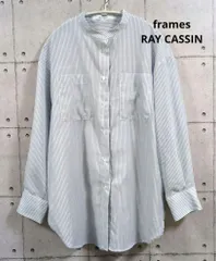 frames RAY CASSIN シアーストライプバンドカラーシャツ