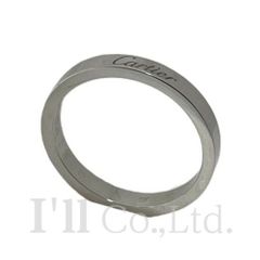 CARTIER　カルティエ　C　ドゥ　カルティエ　ウェディング　リング　3MM　B4054060　Pt950　＃60　ブランドジュエリー　アクセサリー　指輪　20号　プラチナ　PT　ロゴ　エングレーブド　Cモチーフ【中古】【76425】