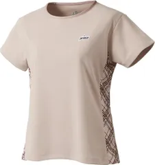 【新品】	prince（プリンス） レディース ウィメンズ 半袖 ゲームシャツ ティーシャツ テニスウェア ゲームシャツ 吸汗速乾 UPF50+ バド（ライトスムース素材）ベージュ WF4089-040