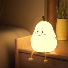 ナイトライト かわいい LED ランプ 洋ナシ型 洋梨型 USB充電式【子供部屋 授乳 ライト 間接照明 おやすみライト 寝室用 プレゼント】