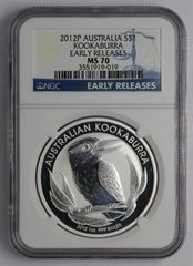2012 Atralia Silver $1 Kookaburra Early Releases NGC MS 70