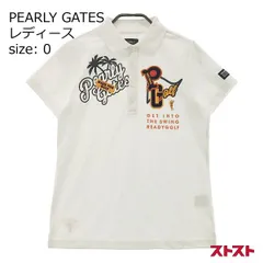 PEARLY GATES パーリーゲイツ 半袖ポロシャツ ワッペン ホワイト系 0 [240001981614]#