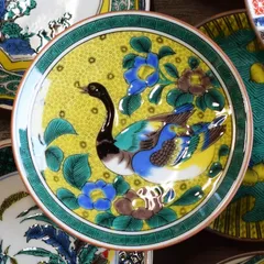色絵山水図平鉢 吉田屋窯