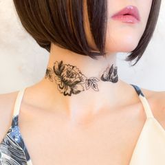 Inked Rose：黒タトゥーレースのチョーカー　SV650