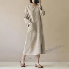 【新品未使用】ワンピース ロングワンピース レディース 春物 夏 大きいサイズ 体型カバー 20代 30代 40代 50代 オシャレ お出かけ skcd128